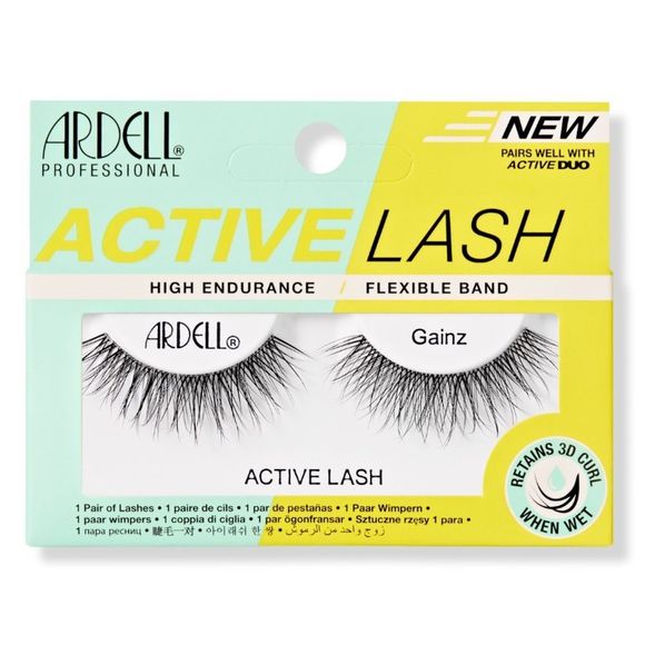$4❤️‍🔥 Ardell Active Lash GAINZ 👁️ NEW IN BOX Black Wispies False Lashes - Picture 1 of 3